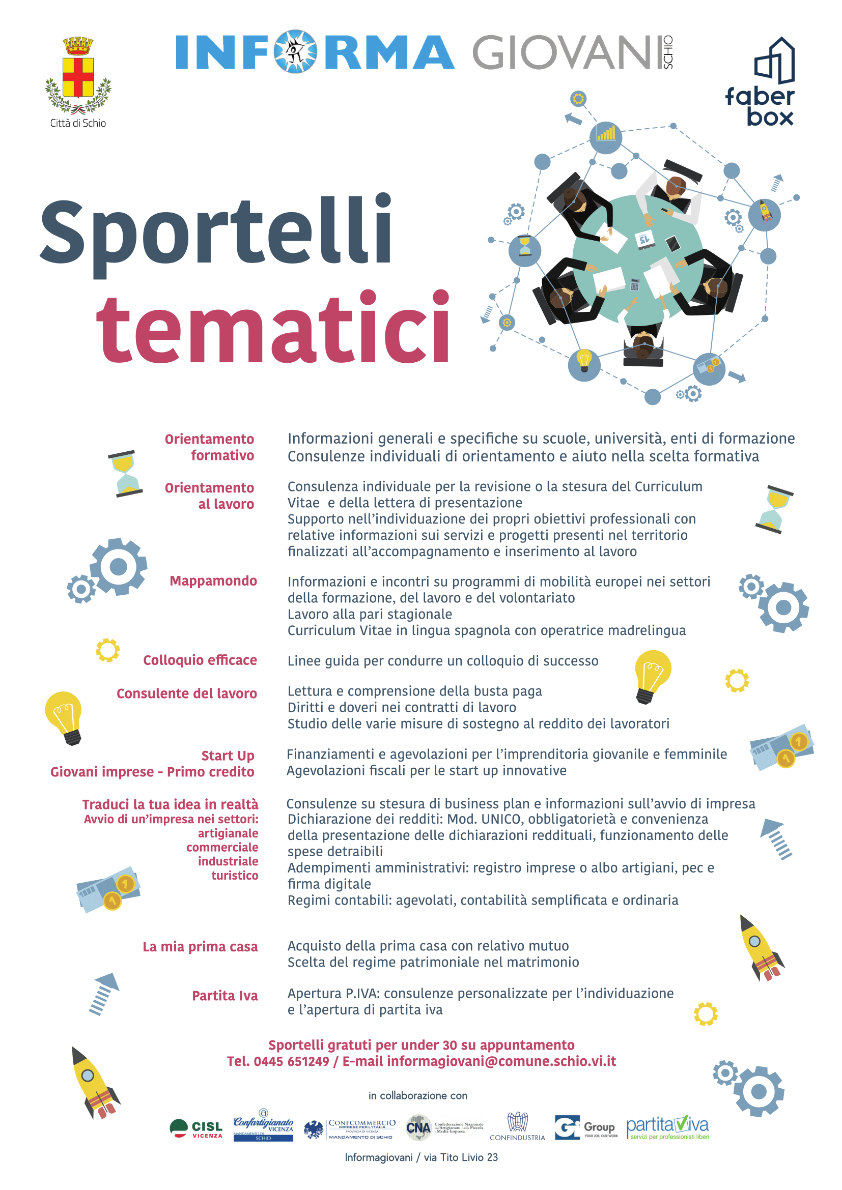 Sportelli tematici in partenza da aprile!