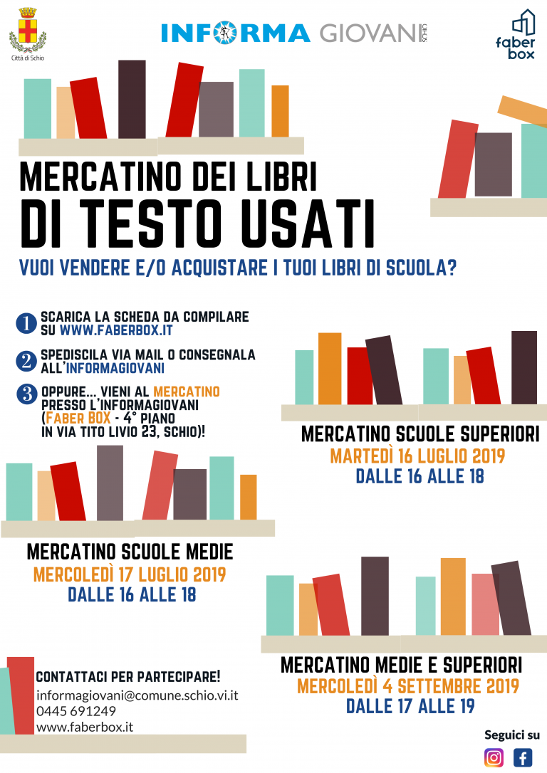 MERCATINO DEI LIBRI USATI Informagiovani Schio MERCATINO DEI LIBRI USATI Informagiovani Schio