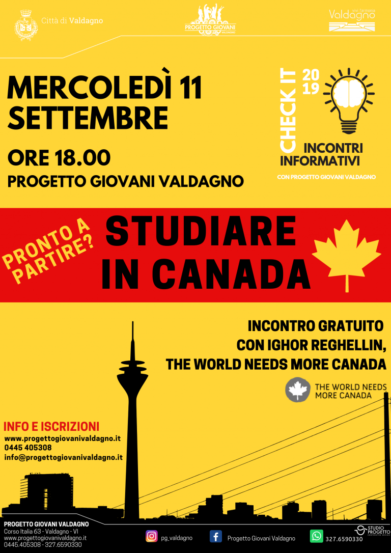 Studiare In Canada Informagiovani Schio