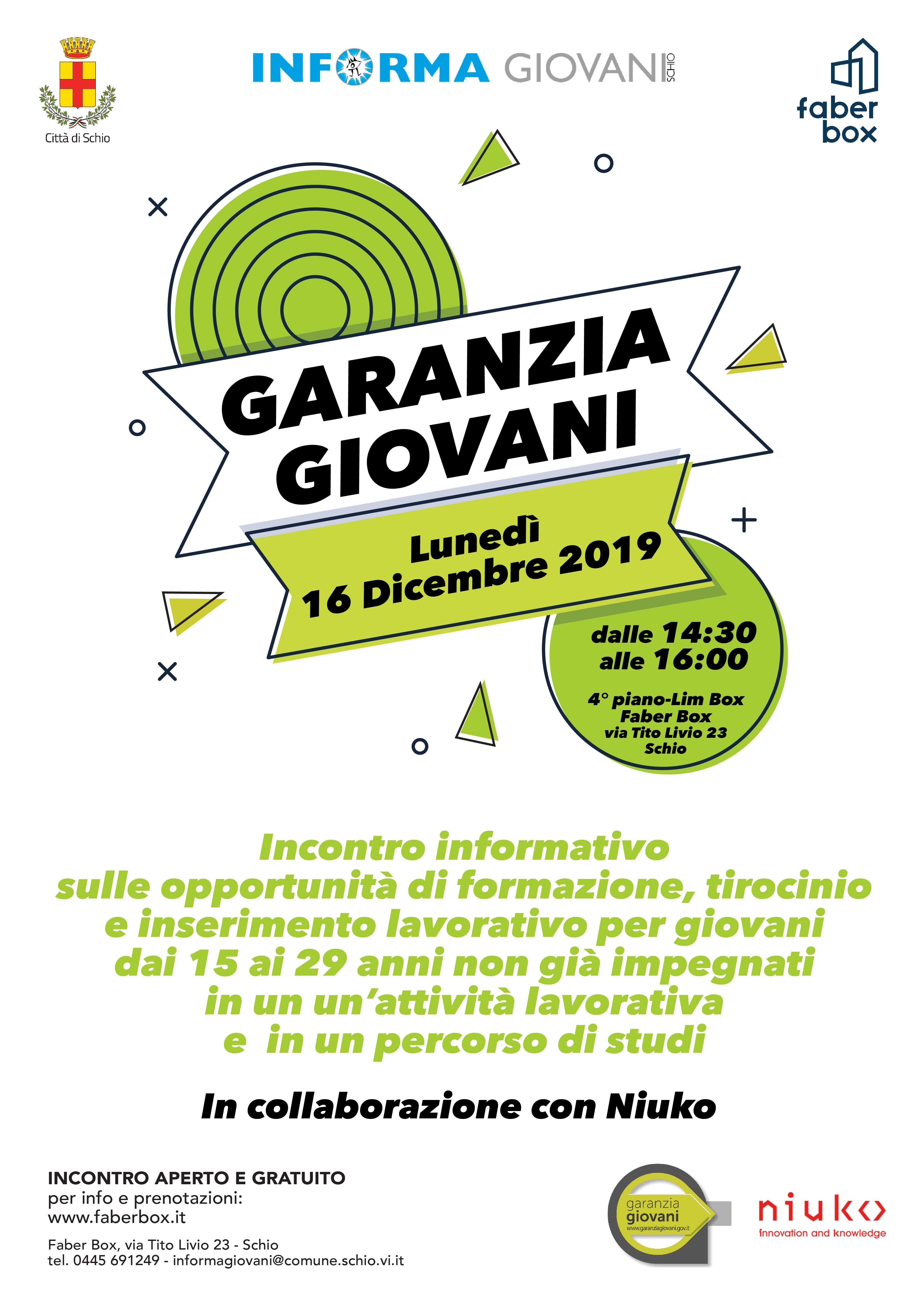 Incontro informativo Garanzia Giovani