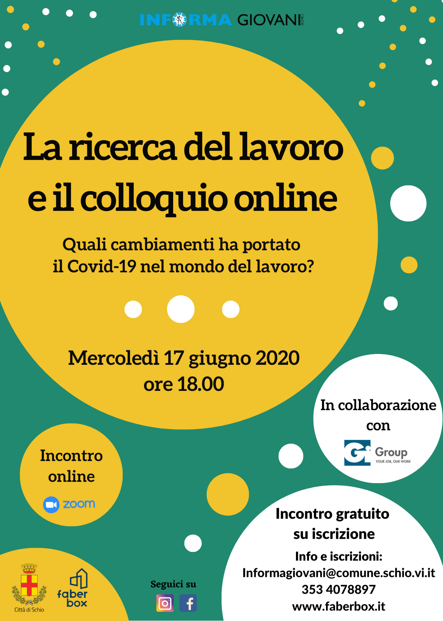 Incontro online: La ricerca del lavoro e il colloquio online