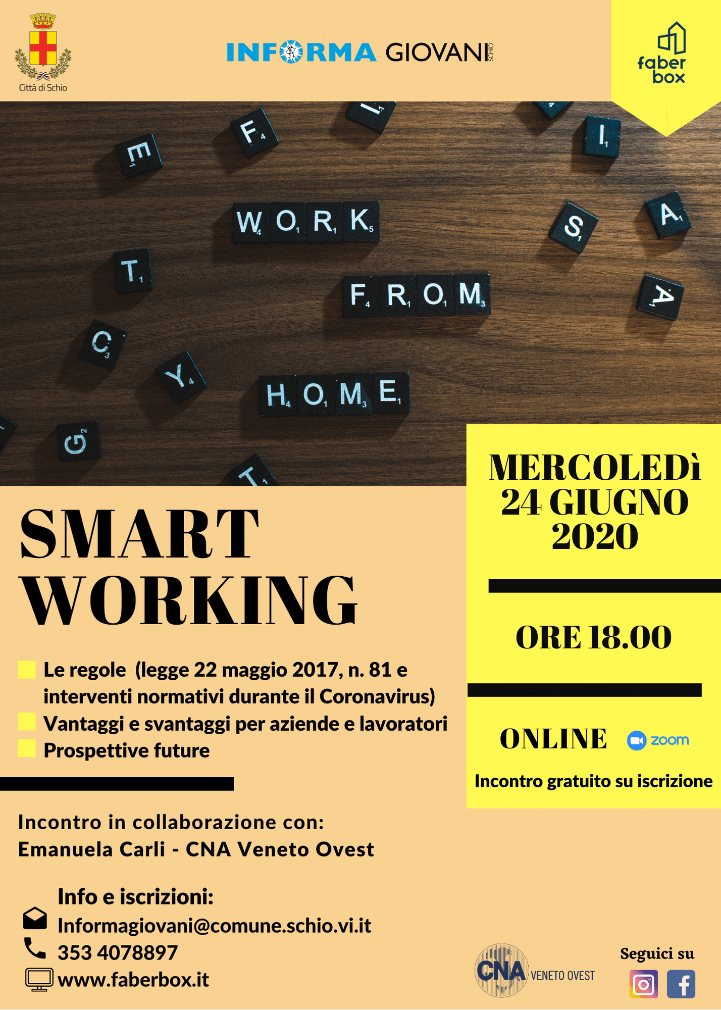 Incontro online: smart working