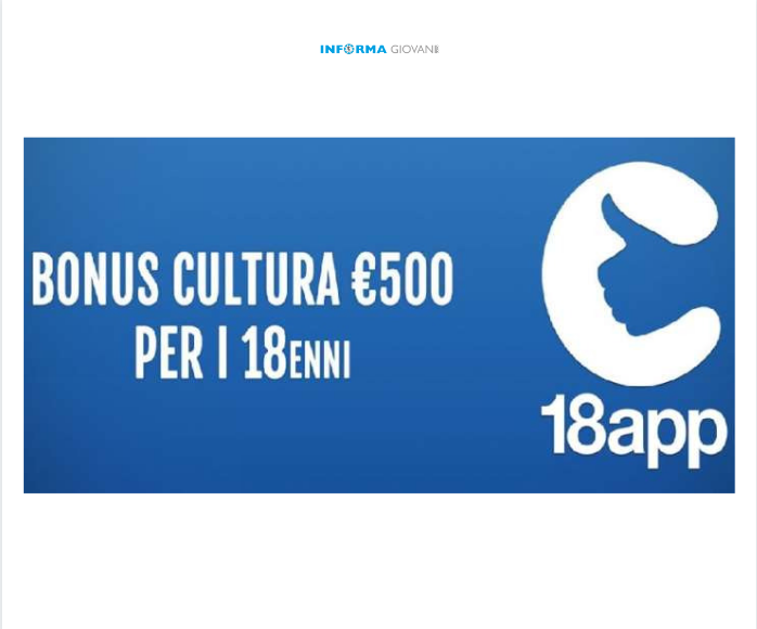 BONUS CULTURA 18 APP PER I GIOVANI DEL 2002 - Informagiovani Schio