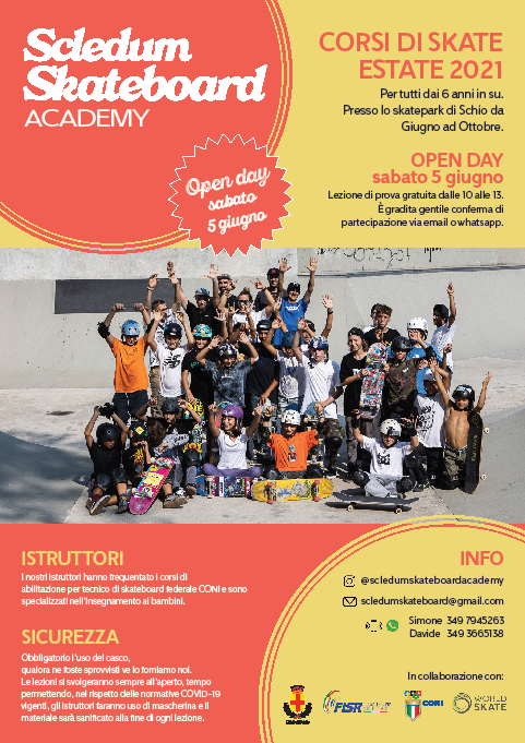 Scledum skateboard academy | Corso di skateboard a Schio