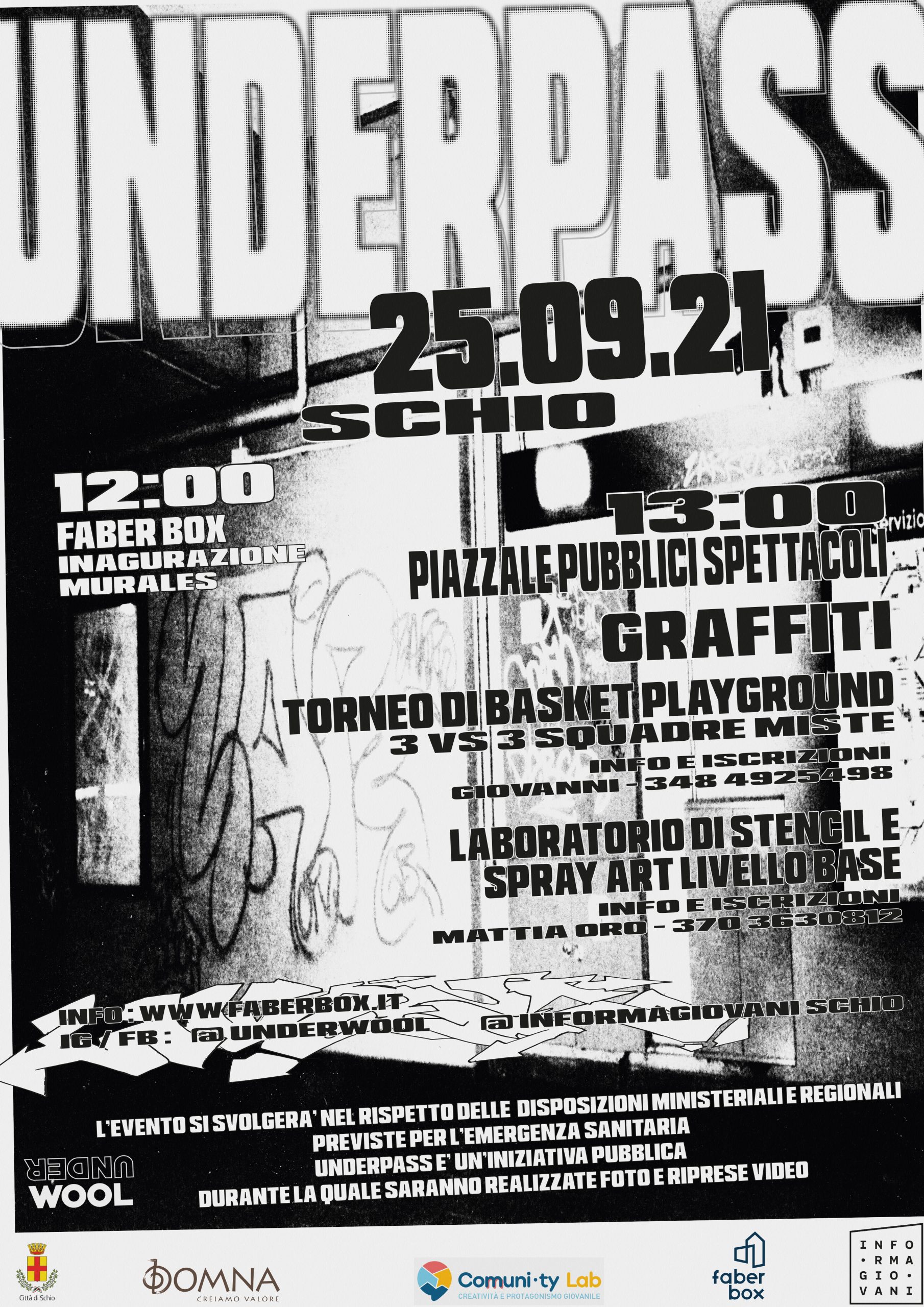 UNDERPASS: graffiti jam & torneo basket 3v3