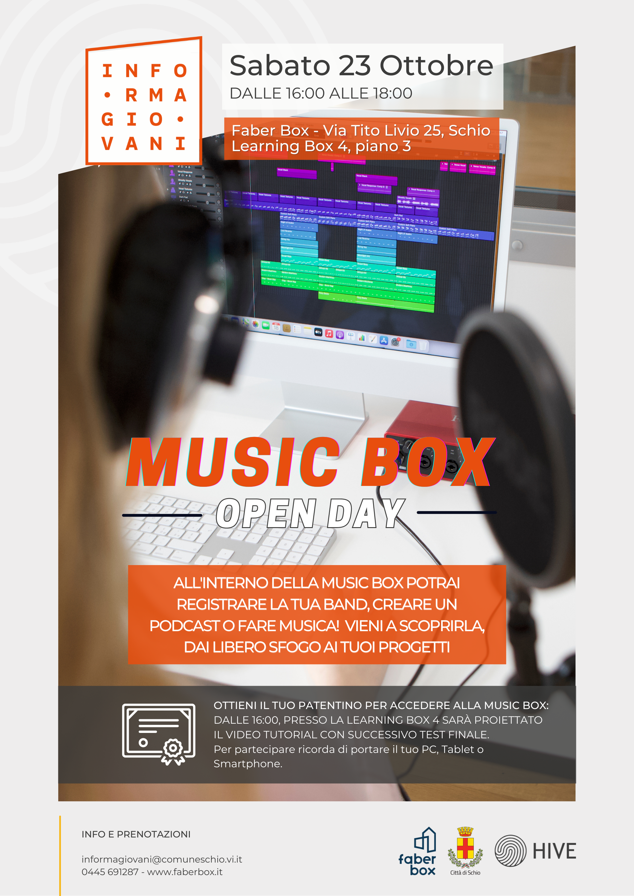 Open day Music Box e sala di registrazione