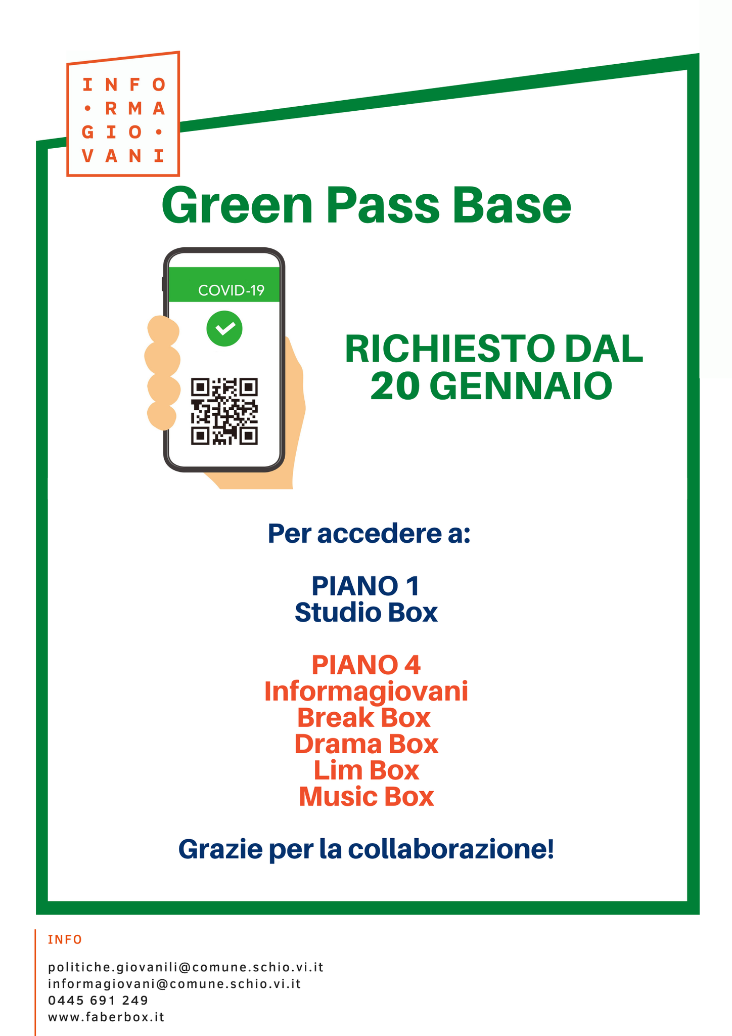 Green Pass Base obbligatorio