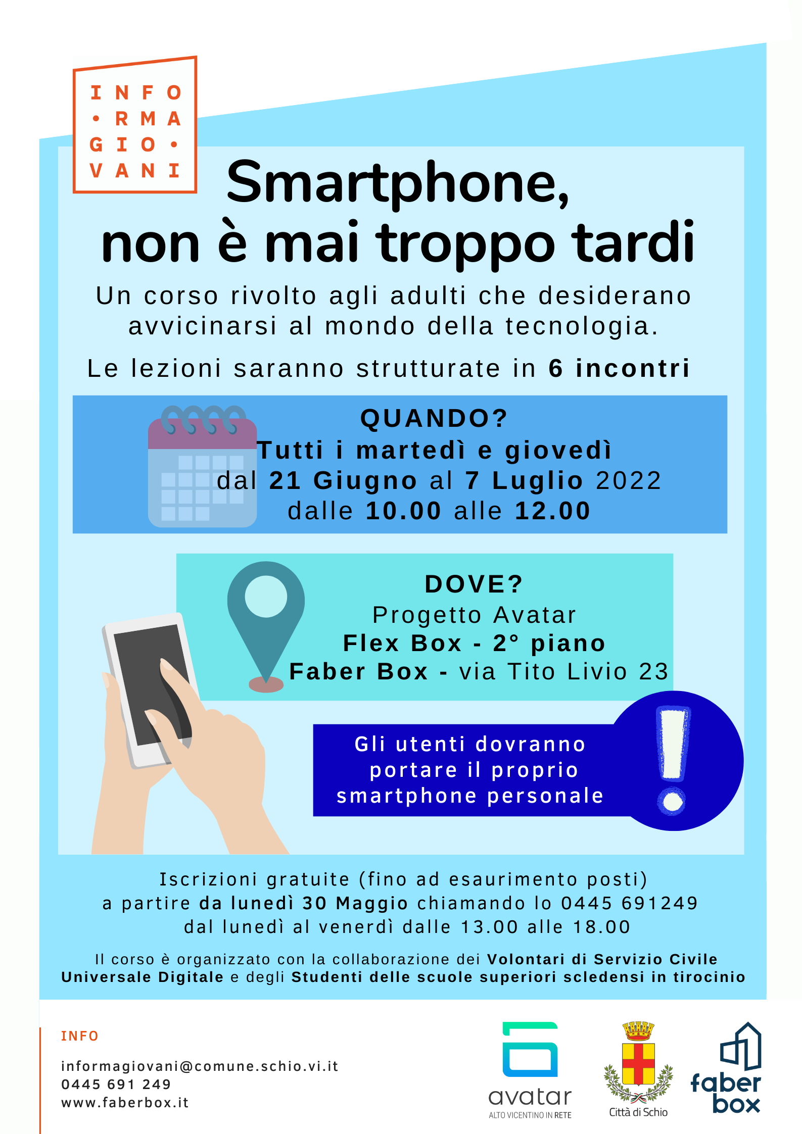 Corso “Smartphone, non è mai troppo tardi”