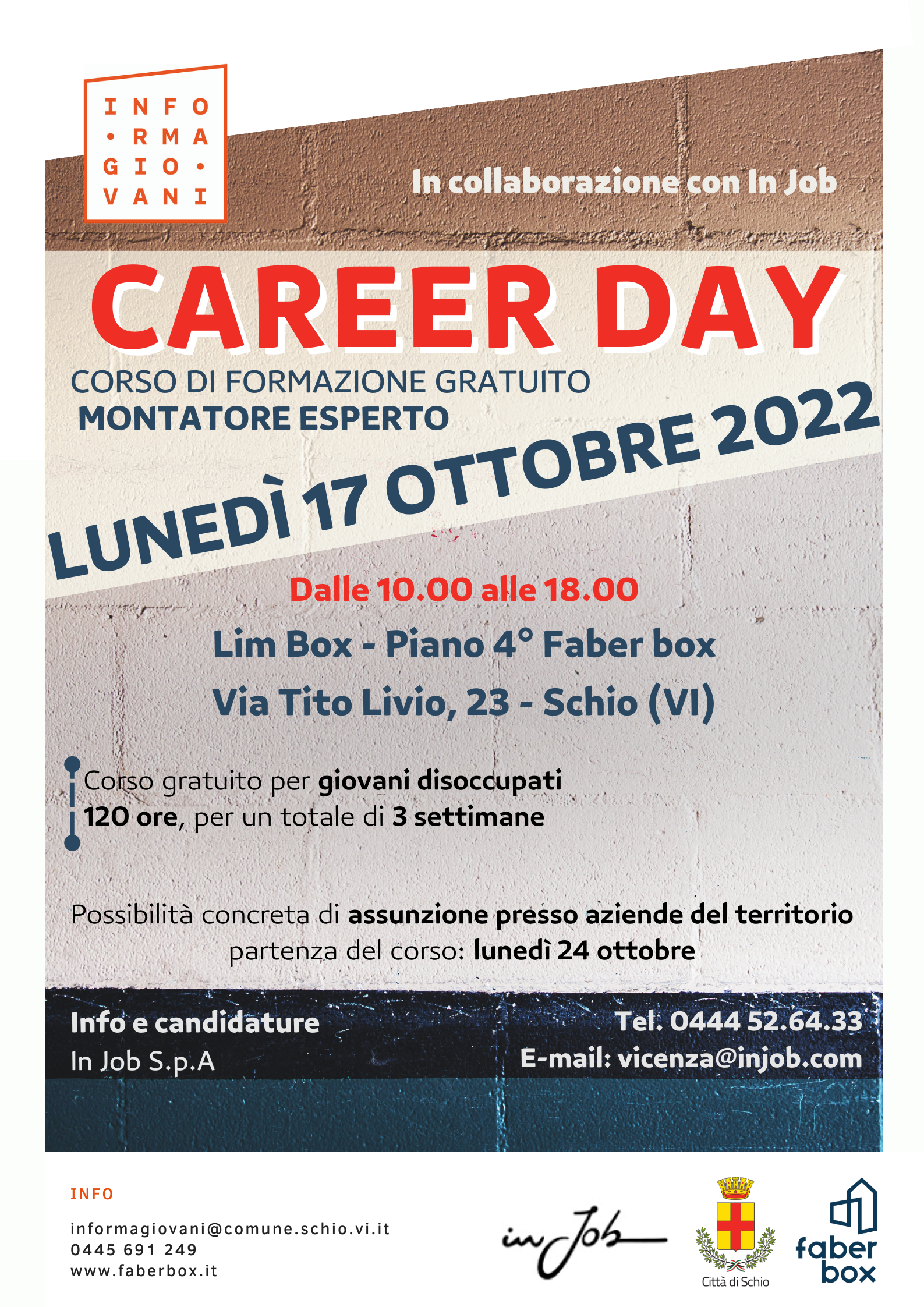 CAREER DAY: CORSO DI FORMAZIONE GRATUITO PER MONTATORE ESPERTO