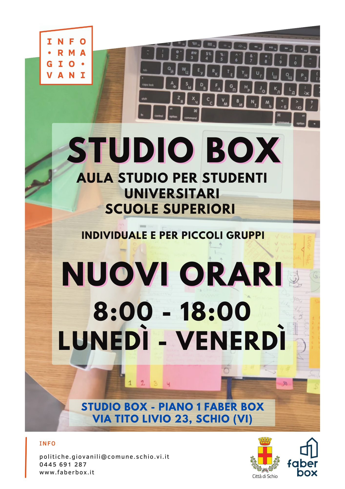 NOVITÁ STUDIO BOX: NUOVI ORARI!