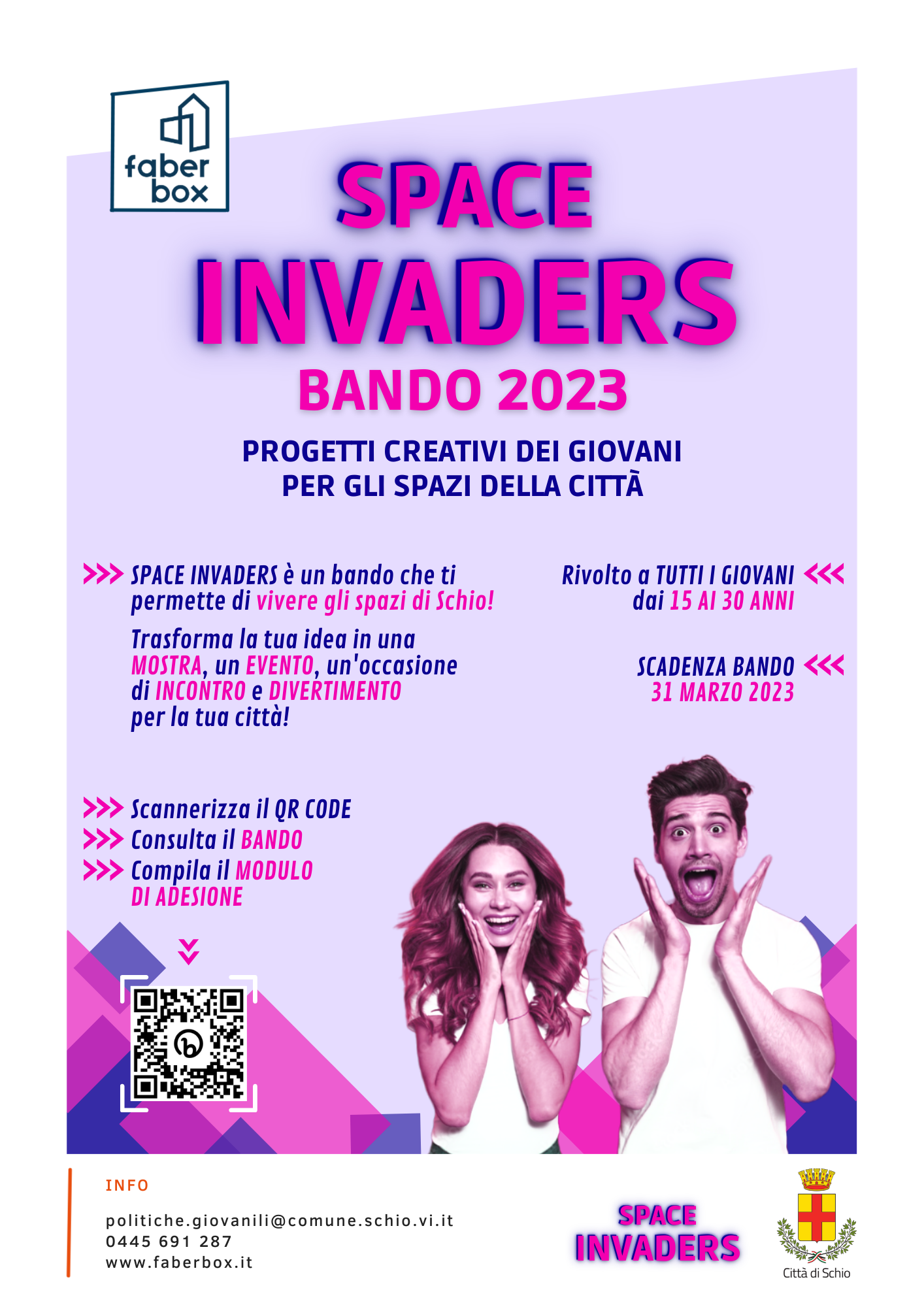 SPACE INVADERS: LE IDEE DEI GIOVANI INVADONO GLI SPAZI DELLA CITTA’ – BANDO 2023