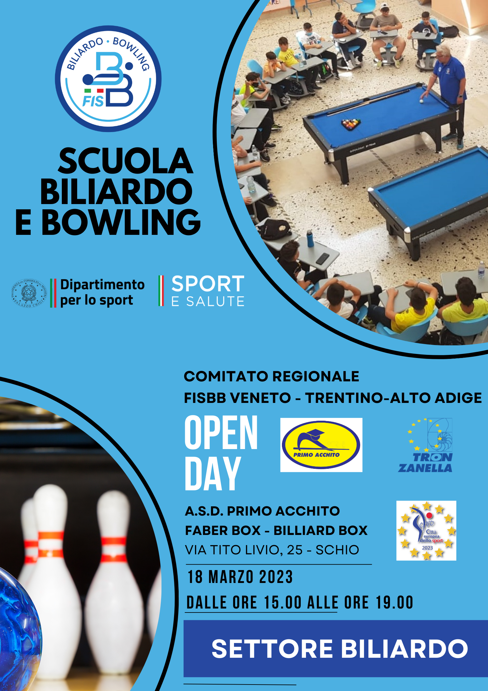 OPEN DAY – SCUOLA FEDERALE DI BILIARDO SPORTIVO