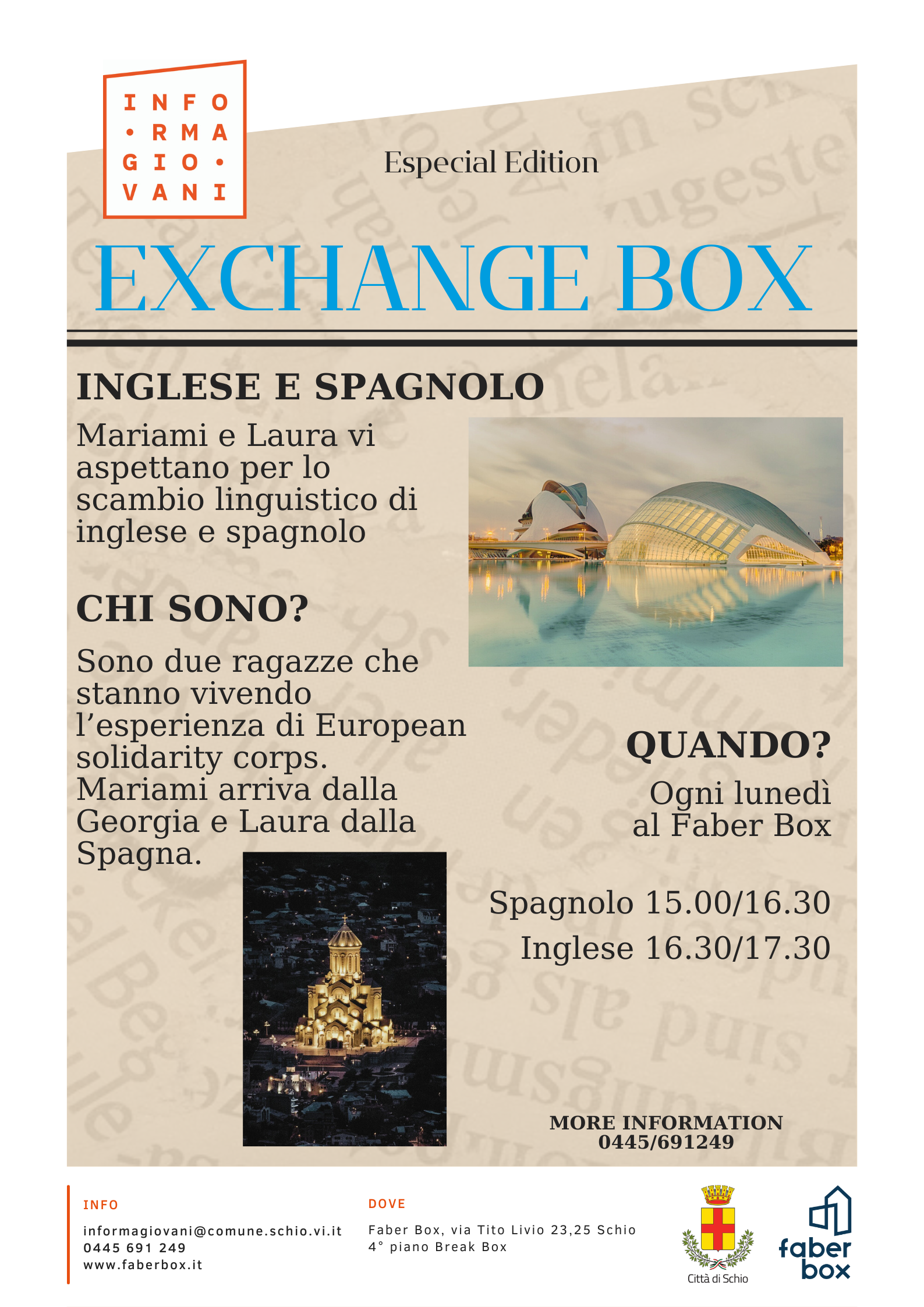 Exchange box – inglese e spagnolo