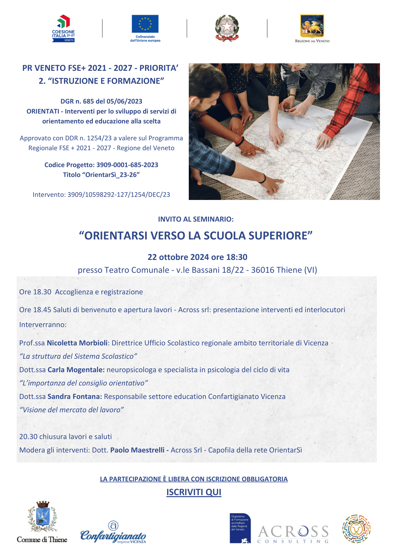 Seminario: ORIENTARSI VERSO LA SCUOLA SUPERIORE