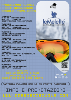 Corso sci e snowboard scuole