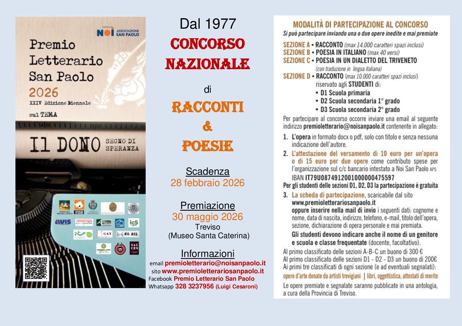 Premio Letterario San Paolo 2026